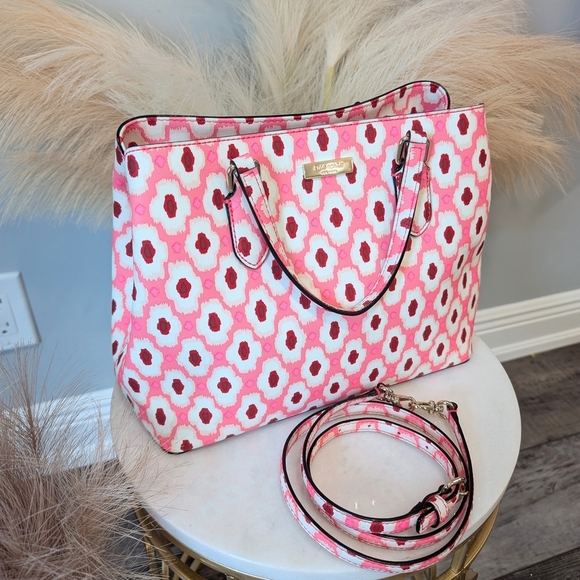 Kate Spade Pink and White Purse - Picture 3 of 15